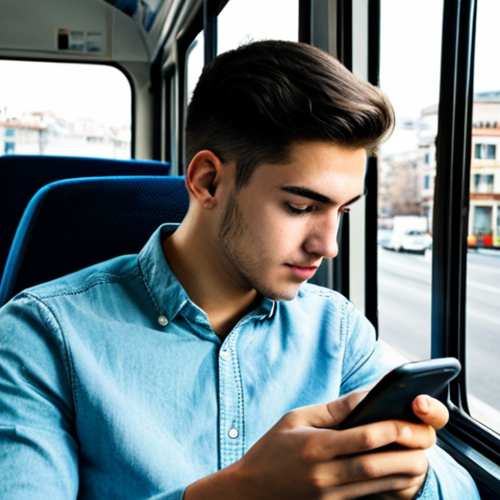 **Prompt:** A young adult sitting on a bus, studying a driving theory app on their phone, fully clothed in casual wear, cityscape visible through the window, bright daylight, safe for work, appropriate content, professional, perfect anatomy, natural pose, well-formed hands.