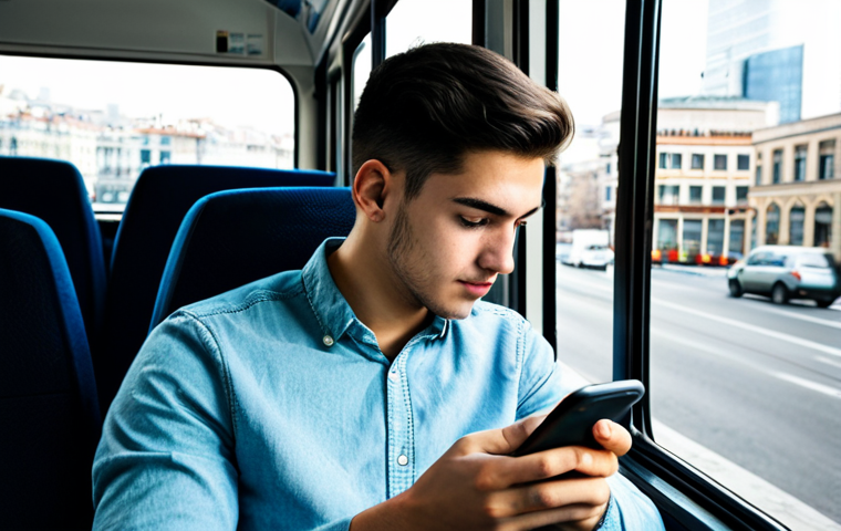 **Prompt:** A young adult sitting on a bus, studying a driving theory app on their phone, fully clothed in casual wear, cityscape visible through the window, bright daylight, safe for work, appropriate content, professional, perfect anatomy, natural pose, well-formed hands.