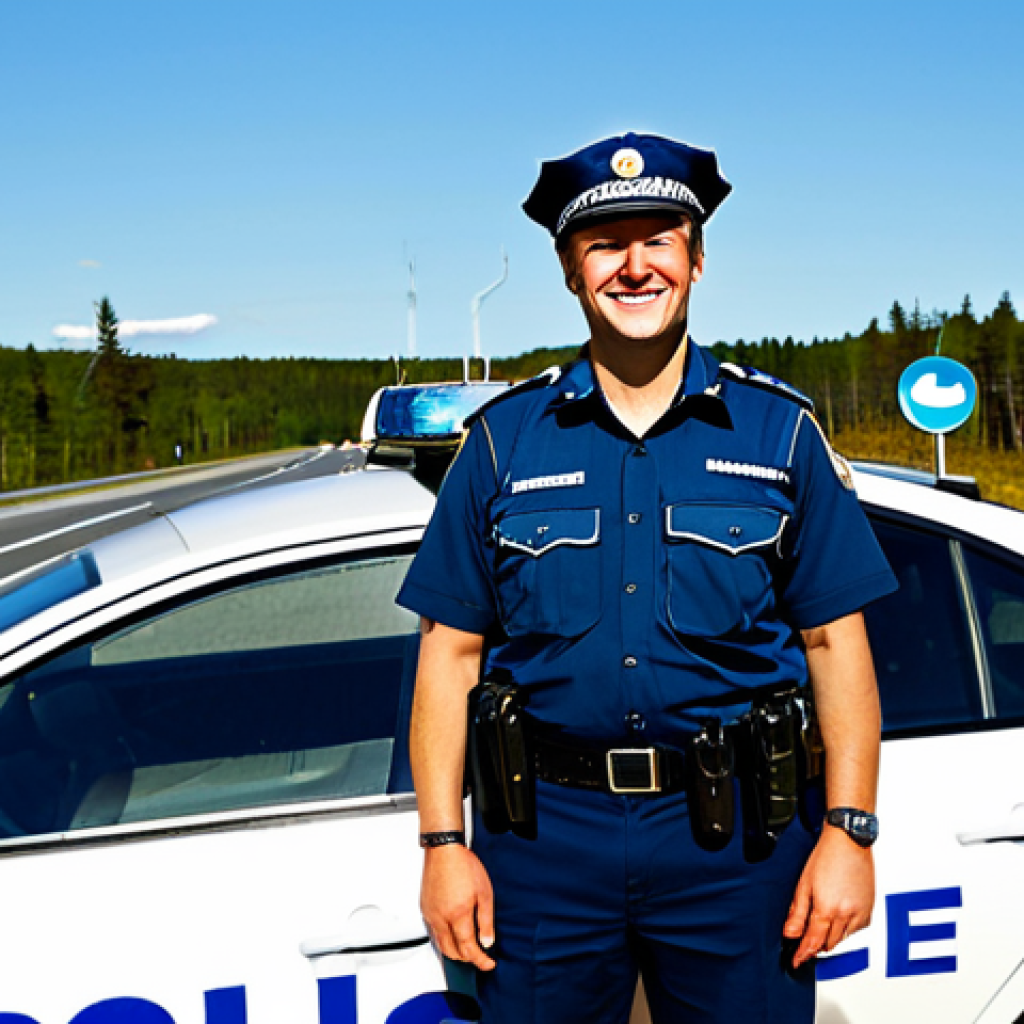 도로교통사 근무 환경과 장단점 - A Preventative Presence**

"A Swedish traffic officer, fully clothed in standard uniform, stands bes...
