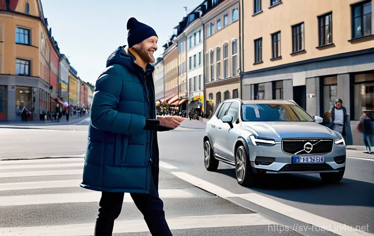 도로교통사 실무에서의 윤리적 딜레마 - **Prompt:** A sleek, futuristic autonomous vehicle (resembling a conceptual electric car from a Scan...