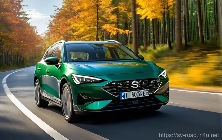 도로교통사 필기시험에서 자주 나오는 문제 - **Swedish Road Sign Interpretation:**
    A focused driver, depicted from a slight aerial view insid...