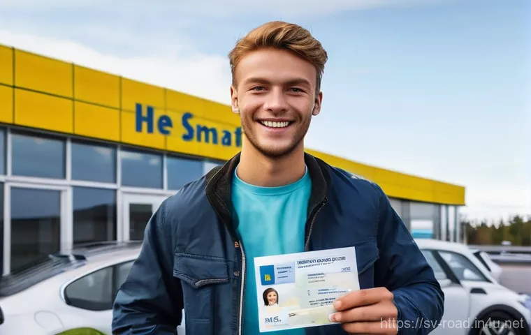 도로교통사 실기시험 준비를 위한 학습 팁 - **"An aspiring driver, a young woman in her early twenties, is confidently maneuvering a modern, eco...