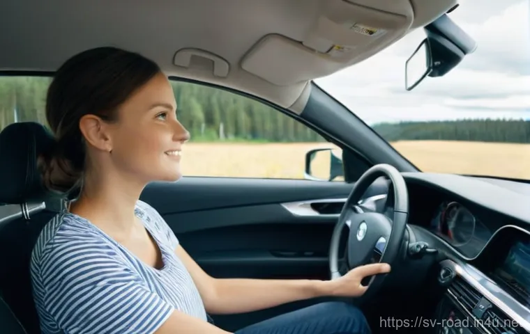 도로교통사 시험 준비를 위한 학습 방법 추천 - **Prompt 2: Mastering the Maneuver**
    A young person, around 19-23 years old, is in the driver's ...