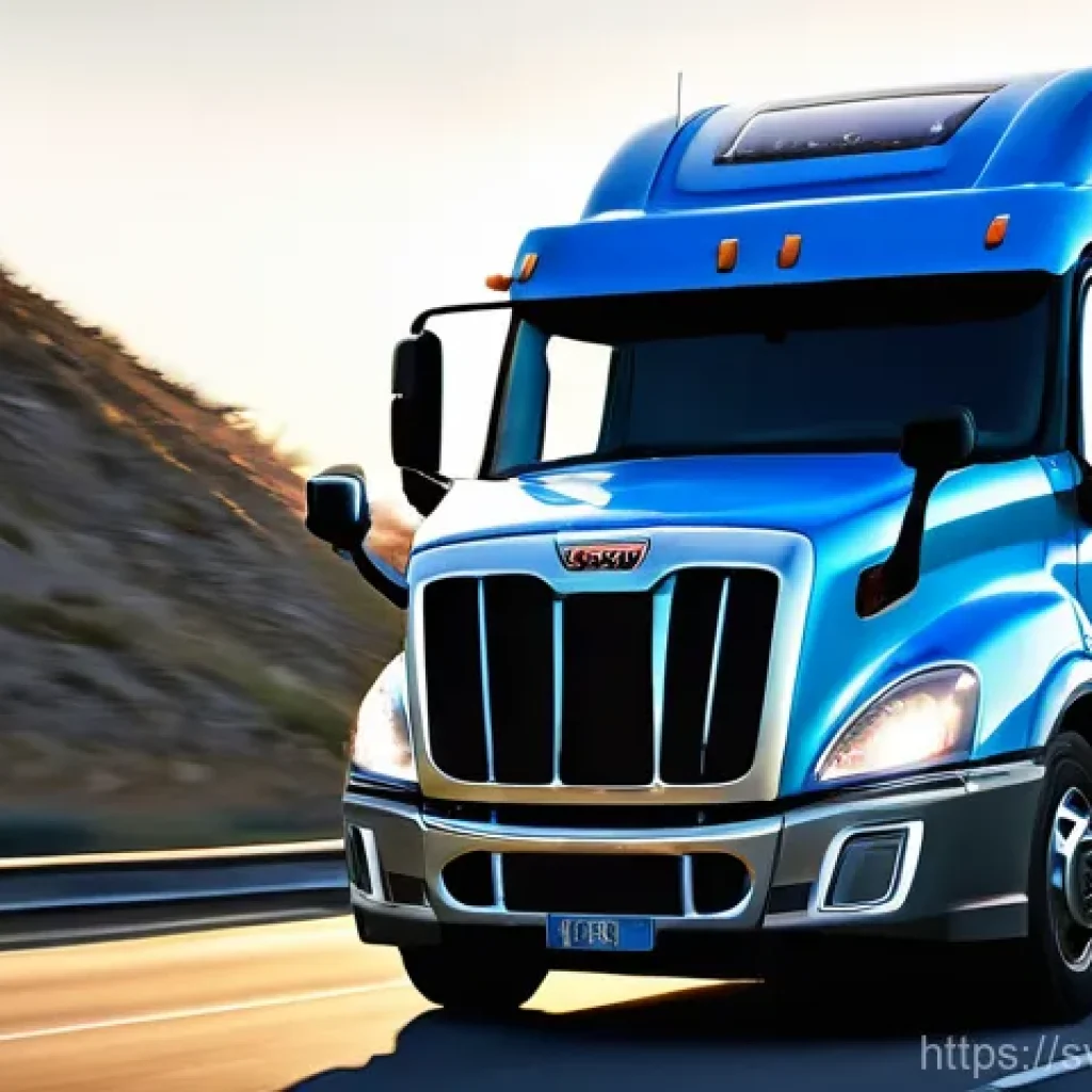 도로교통사 자격증 취득의 직업적 이점 - Image Prompt 1: The Modern Professional Truck Driver**