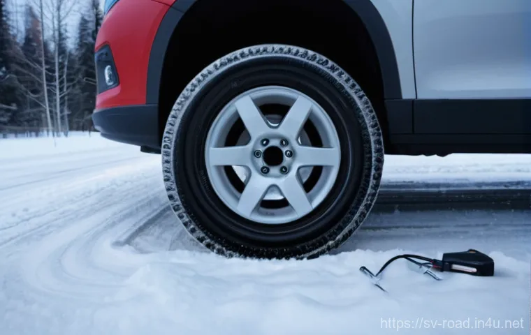 도로교통사와 관련된 주요 도구 - **Prompt:** A person (gender-neutral, wearing a thick, reflective winter jacket, warm trousers, and ...