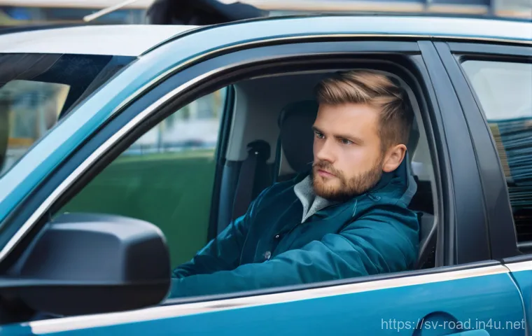 도로교통사 실기시험 준비를 위한 학습 자료 - **Prompt:** A focused young adult, in their early twenties, sits confidently in the driver's seat of...